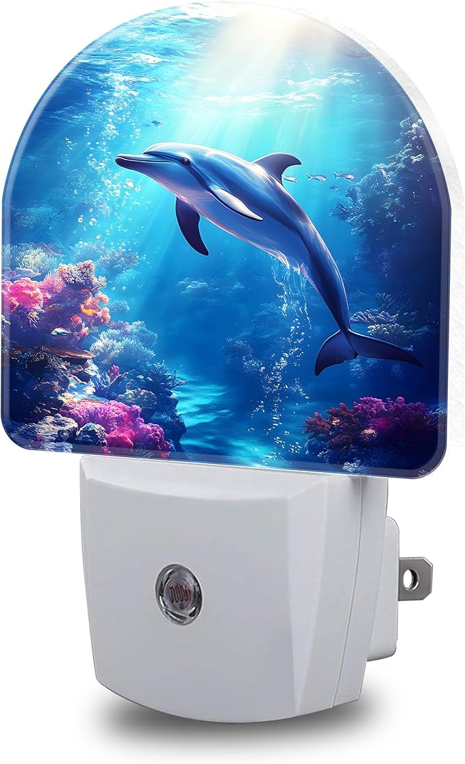 Night Light, Underwater World and Dolphin Night Lights Plug into Wall Dusk to