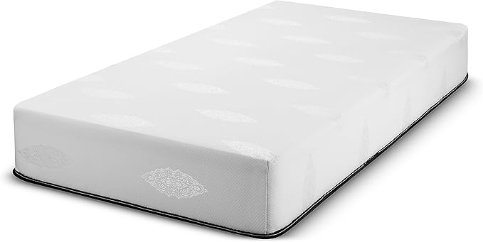 Fortnight Bedding 6 inch Full Size Gel-Infused Memory Foam Mattress with White Stretch Knit Fabric - CertiPUR-US Certified – 10 Year Warranty - Made in USA