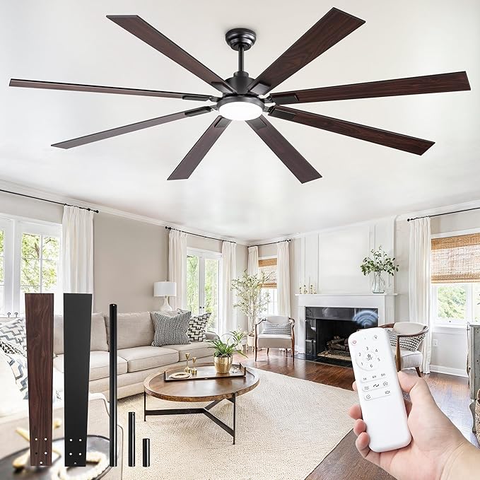 ZMISHIBO 80 inch Large Ceiling Fans