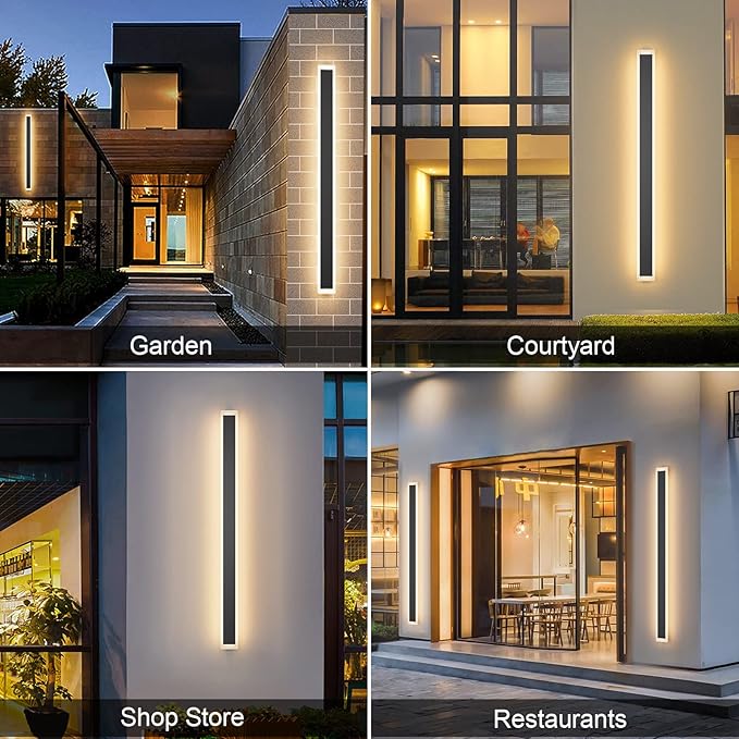 Aipsun Exterior Wall Lights 47.2inch Long Strip Modern Outdoor Wall Sconce