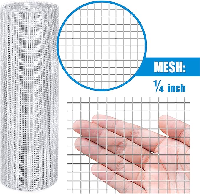 Fencer Wire 23 Gauge Galvanized Hardware Cloth with Mesh Size 1/4" x 1/4" (4 ft. x 50 ft.)