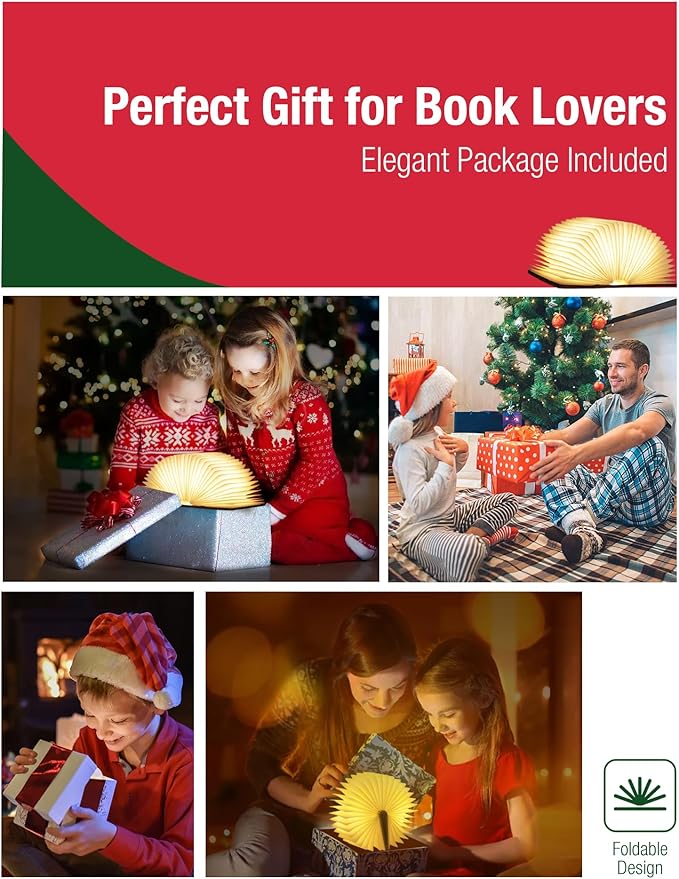 5.7 Inch Wooden Book Lamp