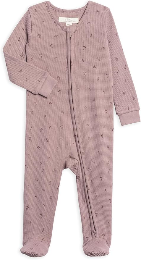 Colored Organics Baby Zip-Up Footed Sleeper with 2-Way Zipper - Newborn Organic Cotton Pajamas