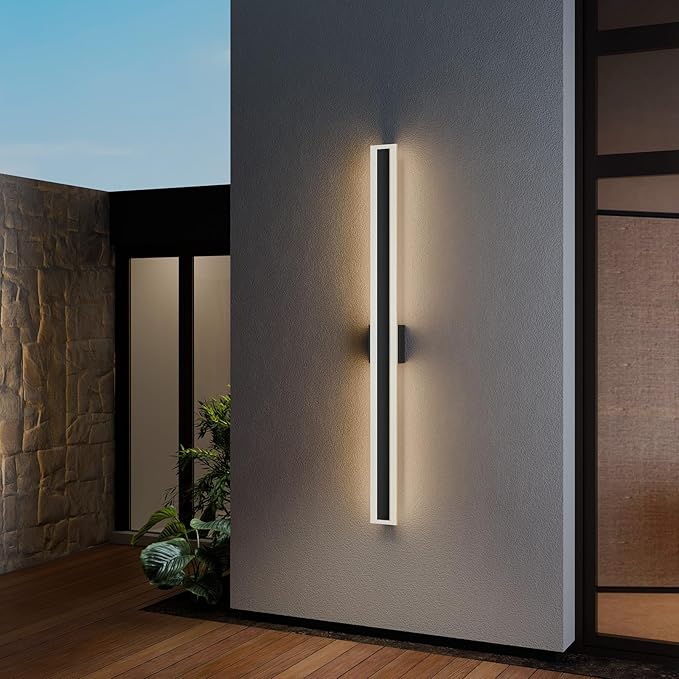LamQee 47.2 Inch Long Outdoor Wall Lights Modern Exterior Lighting Fixtures