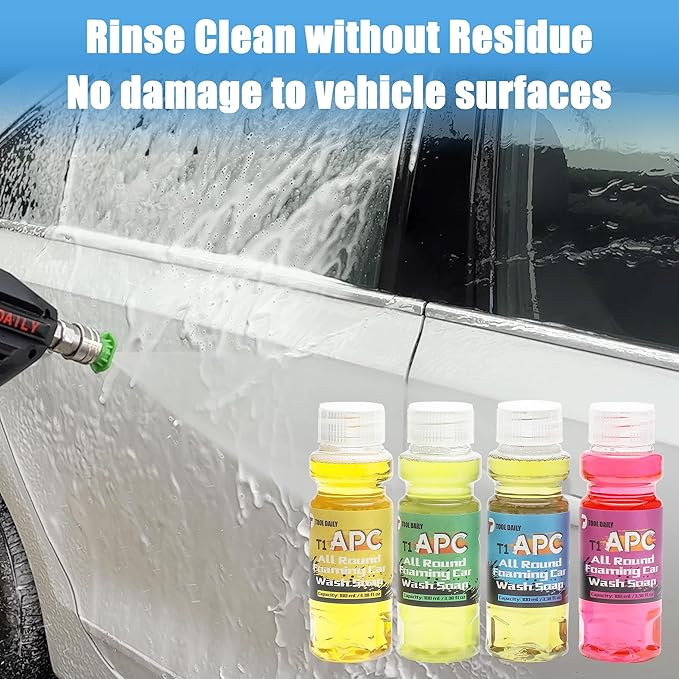 Tool Daily All-Round Foaming Car Wash Soap, High-Foaming Concentrated Formula, Specialized Car Shampoo for Foam Cannon and Pressure Washer, 3.38 Fl Oz Each (Pack of 20)