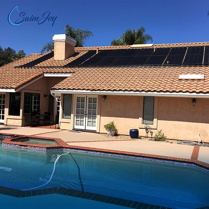 Industrial Grade Solar Pool Heater DIY Kit - Superior High-Wind Strapless Mounting System & Maximum Freeze Resistance (6-4'x12.5' / 300 Square Feet)