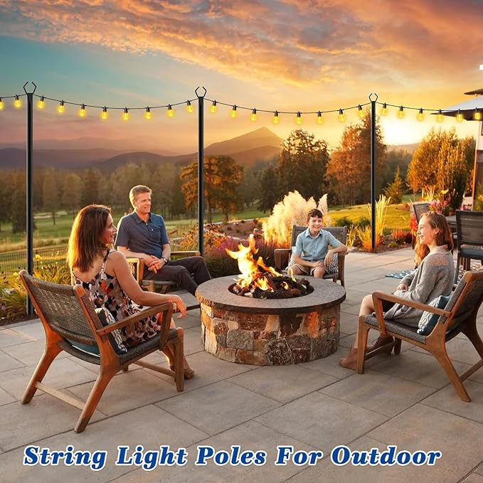 2 Pack 10Ft String Poles, Poles