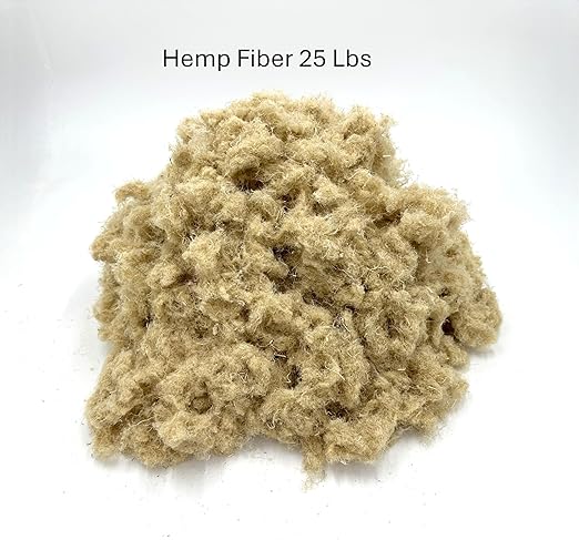 Hemp Nesting Fiber - 25 lb Chicken Nest Box Pad Hemp Fiber Fill - Absorbent DUST Free- Egg Laying Chickens coop, Horse stall, Rabbit, Reptile, Hamster, Cage Fibre, FiberFill Washable - Grown in USA