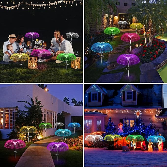 Vosaro Solar Flower Lights Outdoor Garden Decorations Waterproof, Solar Yard