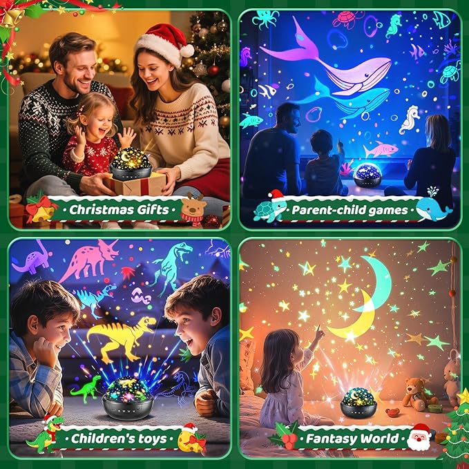 Dinosaur Toys for Kids 3-5, 【Remote+3 Films+93 Effects】 Dinosaur Toys for Kids 2-4, 【3 Timer+5 Brightness】 3 Year Old Boy Gift, Rotate 3 Year Old boy Birthday Gift, Boys Christmas Gifts Boys