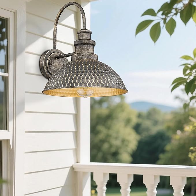 Casia Farmhouse Barn Lights, Rustic Outside Wall Sconce, Exterior Outdoor