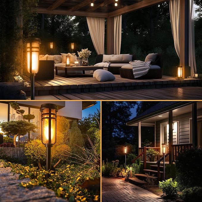 Metal Solar Torch Lights
