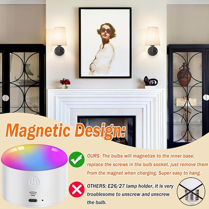 Wall Sconce Battery Operated Wall Light Fixure