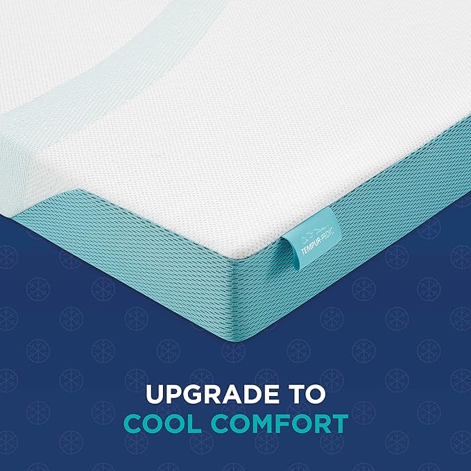 Tempur-Pedic TEMPUR-Adapt + Cooling 3-Inch Queen Mattress Topper Medium Luxury Premium Foam, Washable Cover, Medium Cooling Topper,White