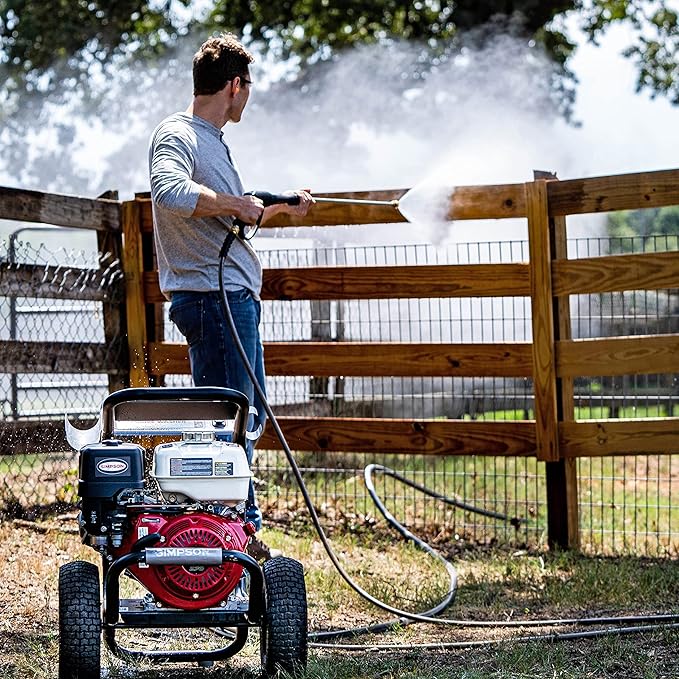SIMPSON Cleaning PS60869 PowerShot 4000 PSI Gas Pressure Washer, 3.5 GPM AAA Triplex Pump, Honda GX270 Engine, Includes Spray Gun, Wand, 5 QC Nozzle Tips, 3/8-inch x 50-Foot Monster Hose, 49-State