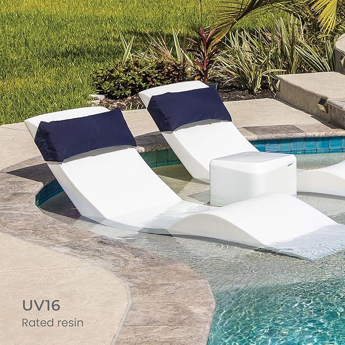 Aqua Outdoors in-Pool Side Table Large for 10-14 in. of Water (Coral Reef)
