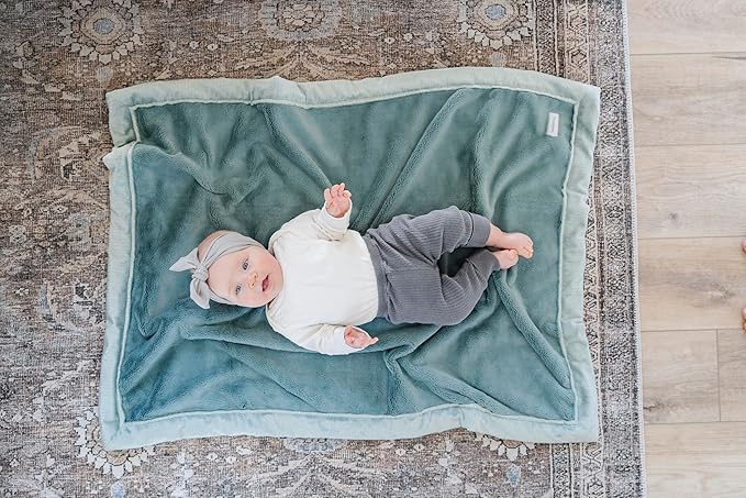 SARANONI Luxury Security Blankets for Babies | Ultra-Soft Lush and Boutique Quality Baby Blanket | Eucalyptus, Mini - 15" x 20"