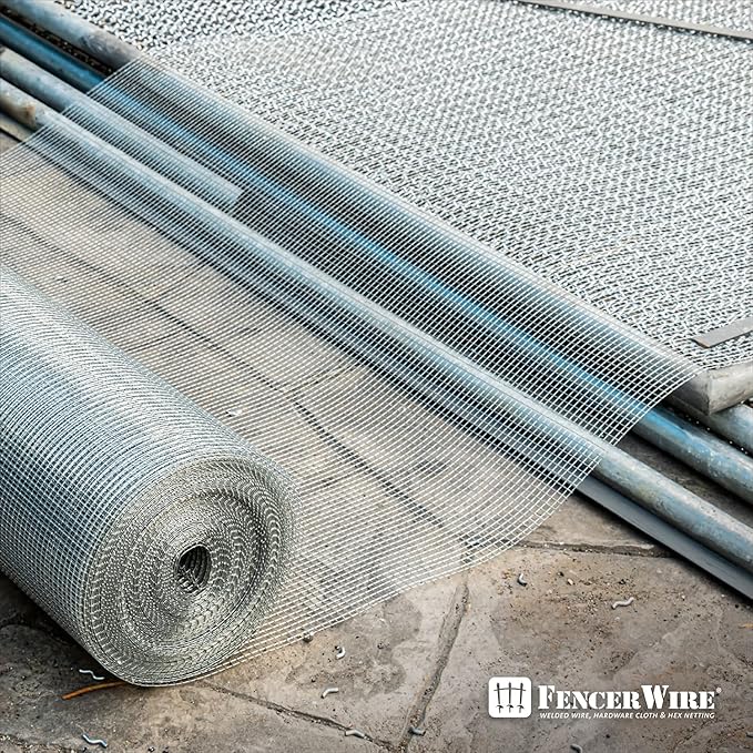 Fencer Wire 23 Gauge Galvanized Hardware Cloth with Mesh Size 1/4" x 1/4" (4 ft. x 50 ft.)