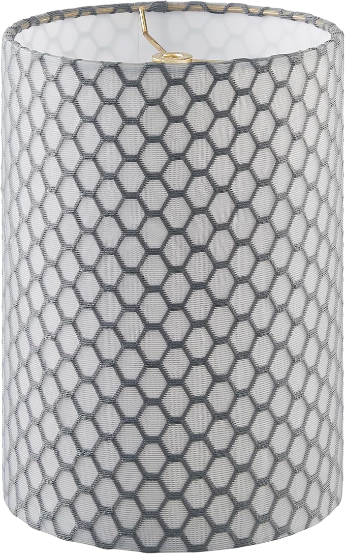 Aspen Creative Transitional Drum Shaped Spider Construction Lamp Shade