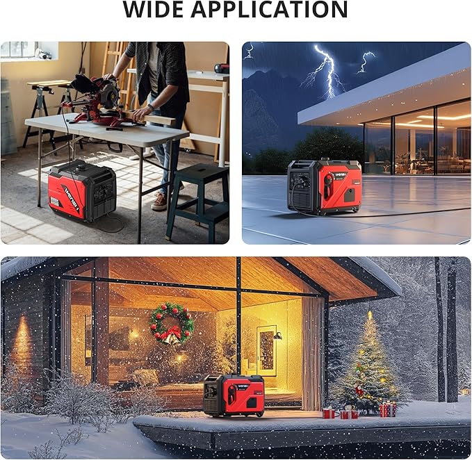 5000W Portable Inverter Generator With CO Protection, Super Quiet Generator for Home Use, RV Ready, EPA Compliant
