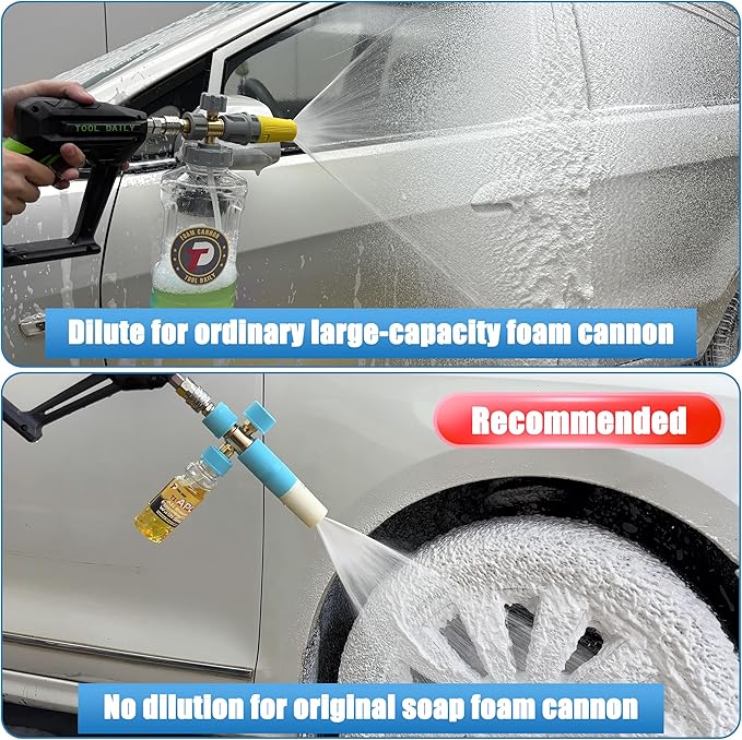 Tool Daily All-Round Foaming Car Wash Soap, High-Foaming Concentrated Formula, Specialized Car Shampoo for Foam Cannon and Pressure Washer, 3.38 Fl Oz Each (Pack of 20)