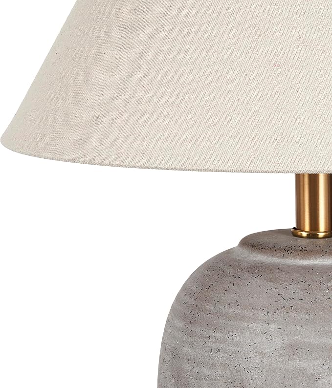 Nourison Home 23" Rustic Brown Ceramic Pot Table Lamp