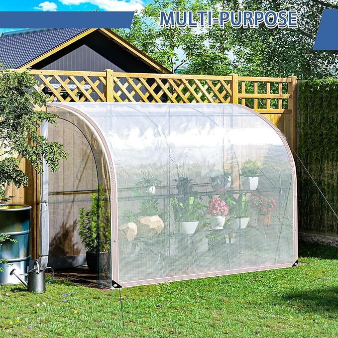 Clear Tarp Waterproof with Grommets 10x10ft,Transparent Tarpaulin Large (Small),Heavy Duty PVC Vinyl Tarps Cover for Outdoor/Camping/Plant/Garden/Chicken Coop