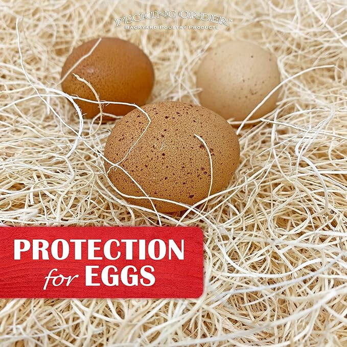 Pecking Order Nest Box Pads for Chicken Nesting Boxes - 13 x 13 Pads Made in USA from Sustainably Sourced Aspen Excelsior,(Pack of 30)
