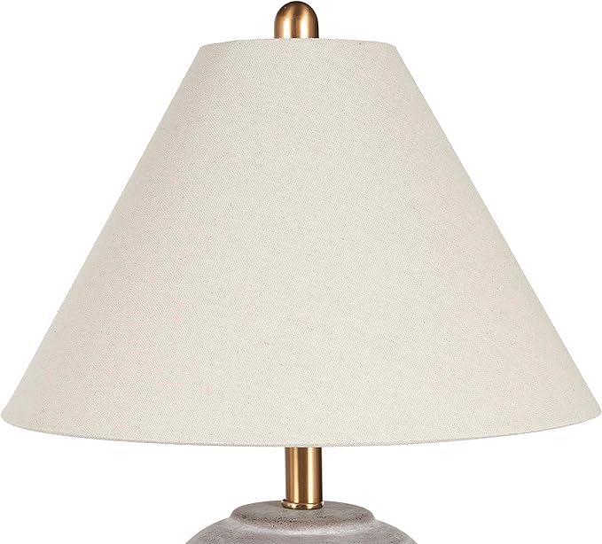 Nourison Home 23" Rustic Brown Ceramic Pot Table Lamp