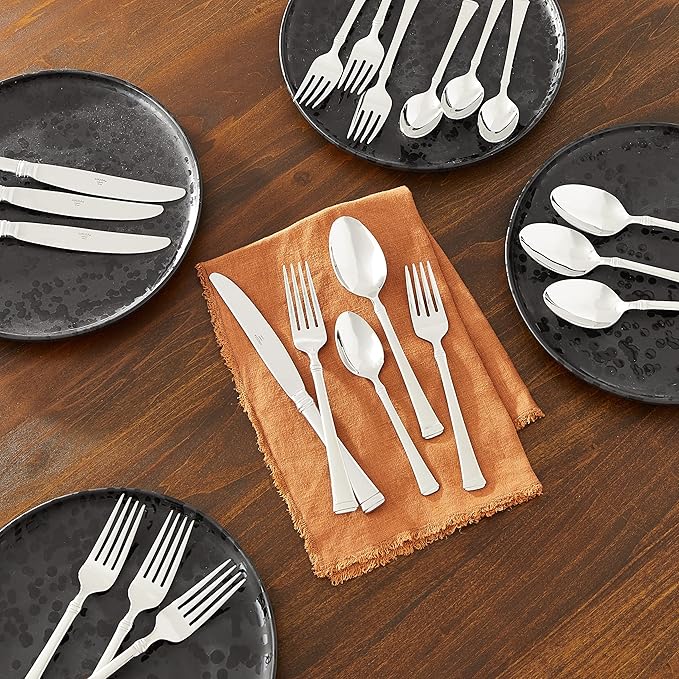 Mikasa, Harmony Flatware Service for 4, 20 Piece Set, 18/10 Stainless Steel Silverware Set