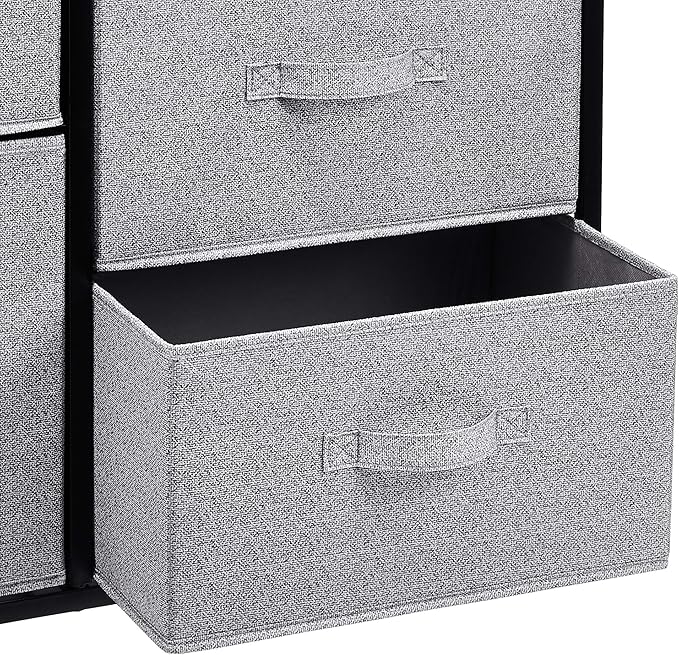 Amazon Basics Closet Organizer Drawers with 5-Fabric Storage Units, Black